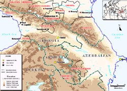 Современная карта Кавказа